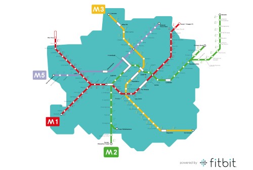 mappa fitbit metropolitana di milano