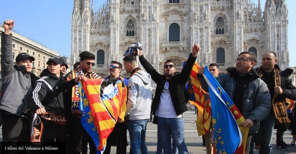 tifosi del valencia a milano