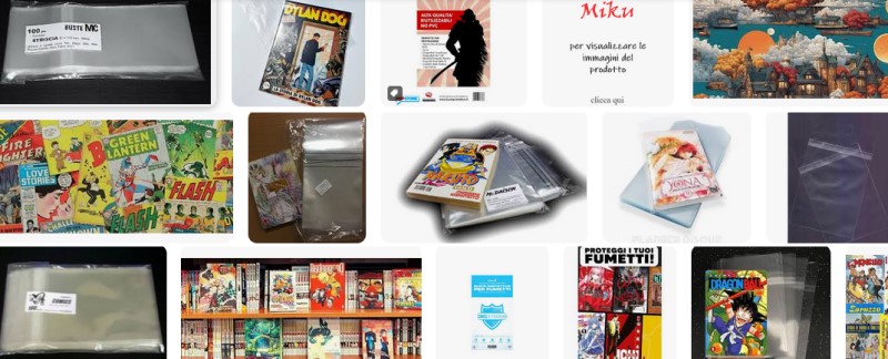 Materiali e modalità di produzione delle buste protettive per fumetti