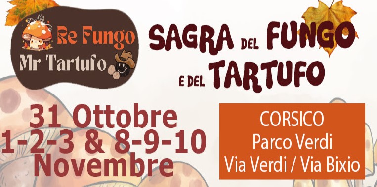 A Corsico per due weekend l’evento culinario “Re fungo e Mr. Tartufo”